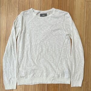 ZADIG & VOLTAIRE Cream White Lightweight Asymmetrical sweater 100% Cotton Medium
